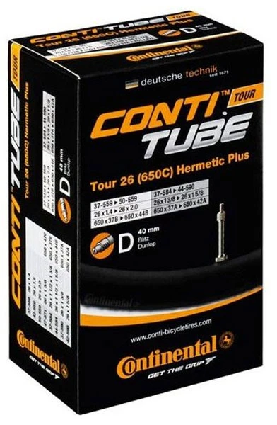 Continental Chambre à Air Tour 28 Hermetic Plus D40 1 Continental Chambre à Air Tour 28 Hermetic Plus D40