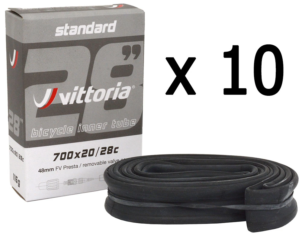 Vittoria Chambre à Air Standard 700x20/28C SV 80mm (10 Pièces) 1 Vittoria Chambre à Air Standard 700x20/28C SV 80mm (10 Pièces)