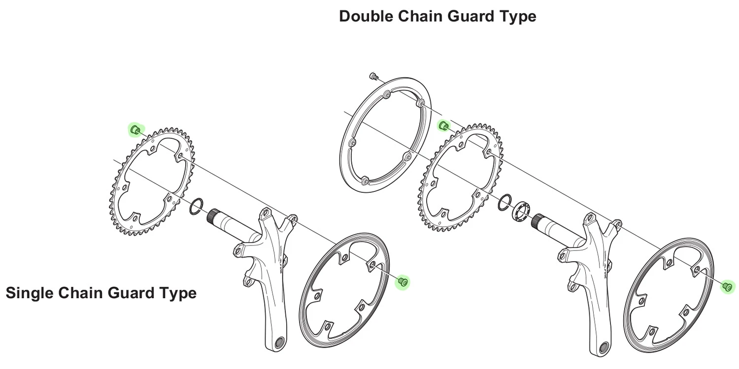 Shimano Vis De Plateau ALFINE/TIAGRA/SORA (5 Pièces) 4 Shimano Vis De Plateau ALFINE/TIAGRA/SORA (5 Pièces) – Image 4