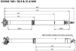 BikeYoke Tige De Selle Divine 31,6 Vario -Velo Fusion Promos Boutique BikeYoke Ma C3 9Fe Divine160