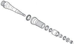 Shimano Axe De Pédale Complet Pour PD-R540/PD-RS500 -Velo Fusion Promos Boutique Pedalachse komplett PD R540 c