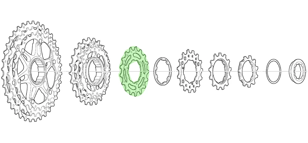 Shimano Pignon 17 Dents Pour CS-M771-10 BJ/BK 2 Shimano Pignon 17 Dents Pour CS-M771-10 BJ/BK – Image 2