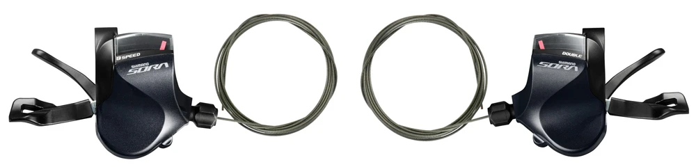 Shimano SORA SL-R3000 2 X 9 Jeu De Levier De Vitesse Flat Bar 1 Shimano SORA SL-R3000 2 X 9 Jeu De Levier De Vitesse Flat Bar