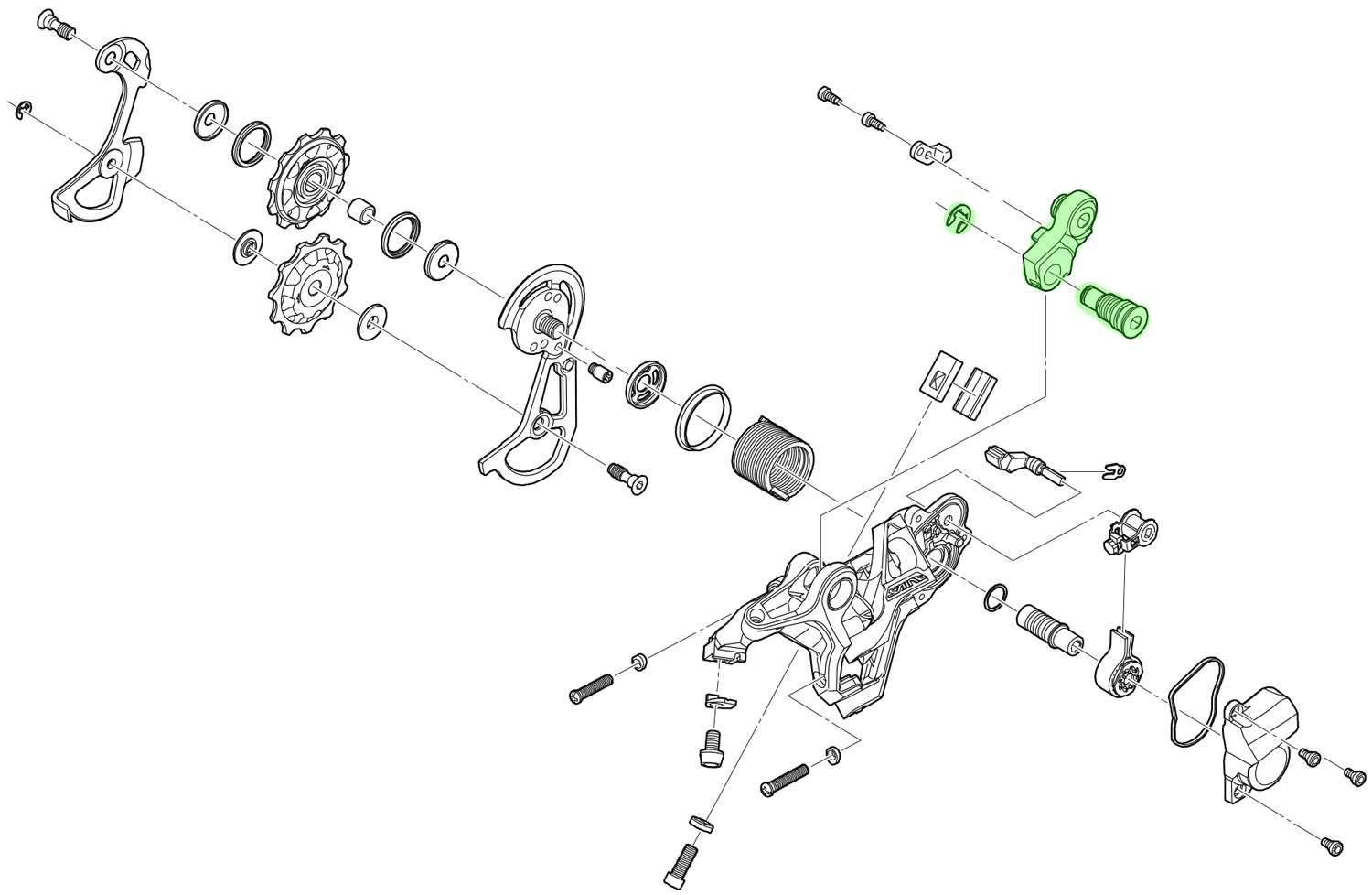 Shimano Unité D'axe Pour Support De Dérailleur RD-M820 2 Shimano Unité D'axe Pour Support De Dérailleur RD-M820 – Image 2