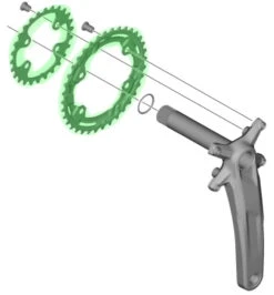 Shimano DEORE FC-M5100-2/M5100-B2 2x11 Vitesses Plateau -Velo Fusion Promos Boutique Shimano DEORE FC M5100 2 M5100 B2 26T Kettenblatt