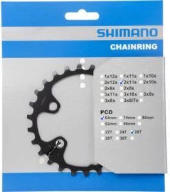 Shimano DEORE FC-M5100-2/M5100-B2 2x11 Vitesses Plateau -Velo Fusion Promos Boutique Shimano DEORE FC M5100 2 M5100 B2 26T Kettenblatt Y0LB26000 a