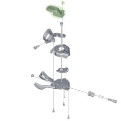 Shimano Indicateur De Vitesse Pour SL-M8000 Gauche -Velo Fusion Promos Boutique Shimano Ganganzeige SL M8000 links Y03L98050 c