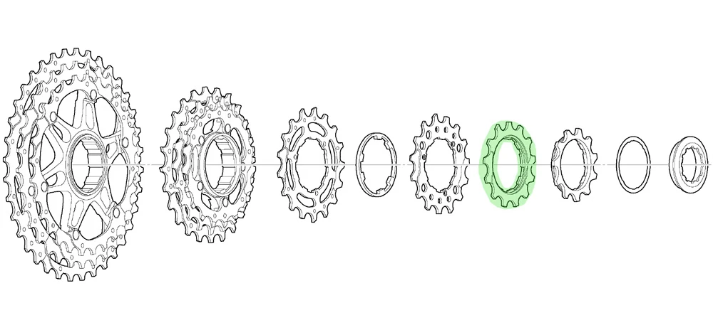 Shimano Pignon 13 Dents Pour CS-M771-10 BJ/BK 2 Shimano Pignon 13 Dents Pour CS-M771-10 BJ/BK – Image 2