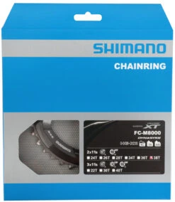 Shimano Plateau XT FC-M8000 2 Vitesses 38 Dents (BD) -Velo Fusion Promos Boutique Shimano XT 2 fach Kettenblatt FC M8000 38 Zahne BD Y1RL98090 c