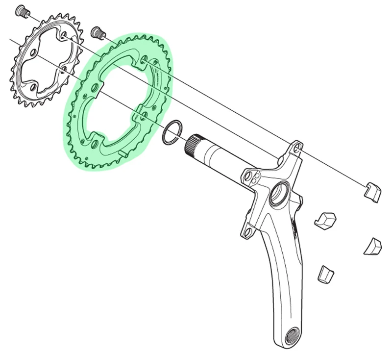 Shimano XTR Plateau 2x10 Vitesses Pour FC-M980 38 Dents (AH) 2 Shimano XTR Plateau 2x10 Vitesses Pour FC-M980 38 Dents (AH) – Image 2