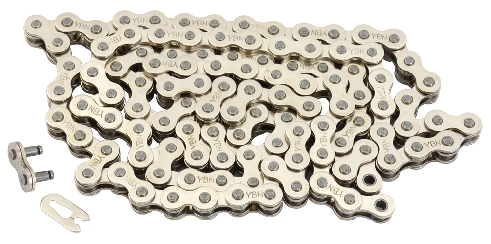 YBN BF410 Chaîne Singlespeed 1/2 X 1/8 Argent 1 YBN BF410 Chaîne Singlespeed 1/2 X 1/8 Argent