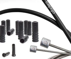 CAPGO BL ECO Jeu De Câbles De Dérailleur Long Shimano/SRAM -Velo Fusion Promos Boutique capgo BL Shimano SRAM Schaltzugset ECO lang CBSHSBK EL SH AMCS2